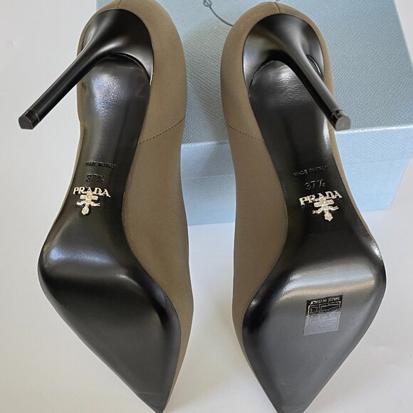 Prada Collection 1I228L Tessuto Tech Women's Green High Heel Stiletto pumps shoe - Picture 12 of 15